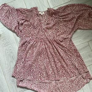 Small high low shift shirt from red dress